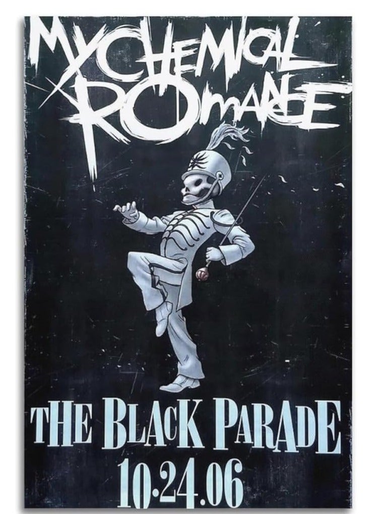 مؤسسة فكرة اليوم اليوم فكرة فرقة البانك الشهيرة My Chemical Romance Music ملصق ريترو ملصق ملصق اللوحة الزخرفية قماش ملصقات الحائط وصورة فنية طباعة ملصقات ديكور غرفة نوم الأسرة الحديثة 12 × 18 بوصة (30 × 45 سم) - Image 1
