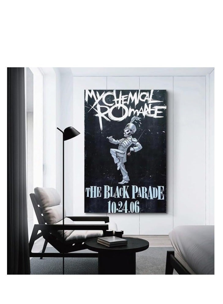 مؤسسة فكرة اليوم اليوم فكرة فرقة البانك الشهيرة My Chemical Romance Music ملصق ريترو ملصق ملصق اللوحة الزخرفية قماش ملصقات الحائط وصورة فنية طباعة ملصقات ديكور غرفة نوم الأسرة الحديثة 12 × 18 بوصة (30 × 45 سم) - Image 3