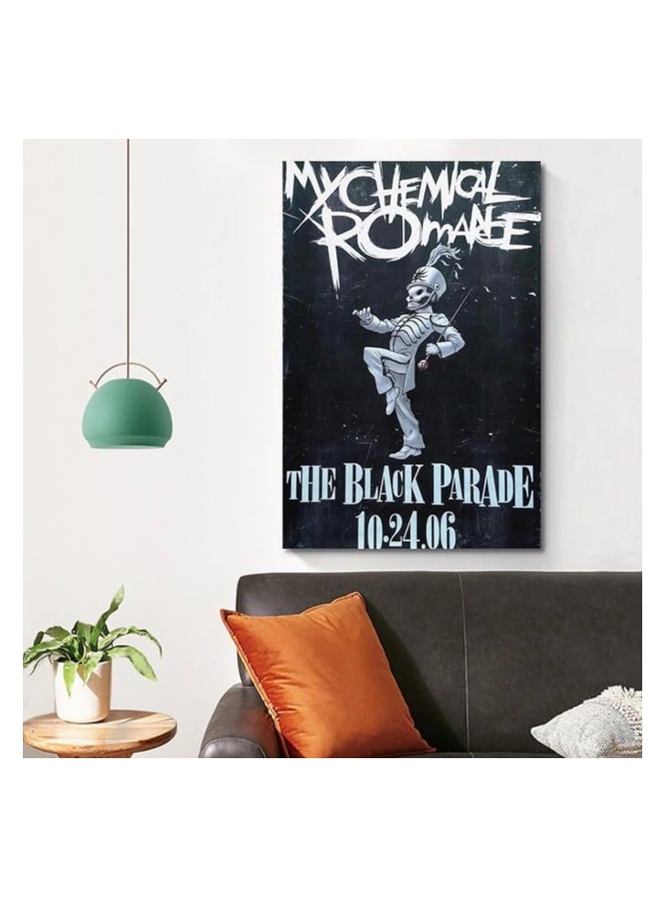 مؤسسة فكرة اليوم اليوم فكرة فرقة البانك الشهيرة My Chemical Romance Music ملصق ريترو ملصق ملصق اللوحة الزخرفية قماش ملصقات الحائط وصورة فنية طباعة ملصقات ديكور غرفة نوم الأسرة الحديثة 12 × 18 بوصة (30 × 45 سم) - Image 4