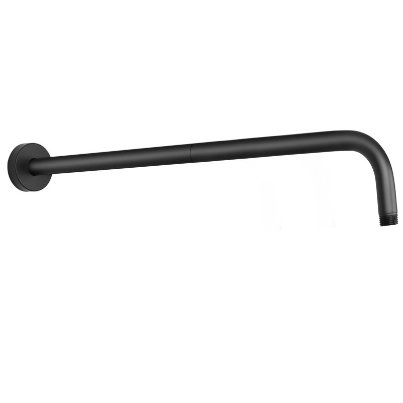 HarJue Shower Arm with Flange and Teflon Tape Wall Mounted Shower Pipe 304 Stainless Steel Extension Arm for Fixed Shower Head Handheld 24 Inch Matte Black - Image 2