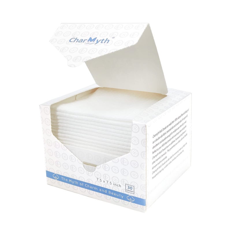 Charmyth Disposable Face Towels 30 Count Extra Thick Soft  SkinFriendly Makeup Remover Wipes  Organic CrueltyFree Degradable Dry Towels for Sensitive Skin