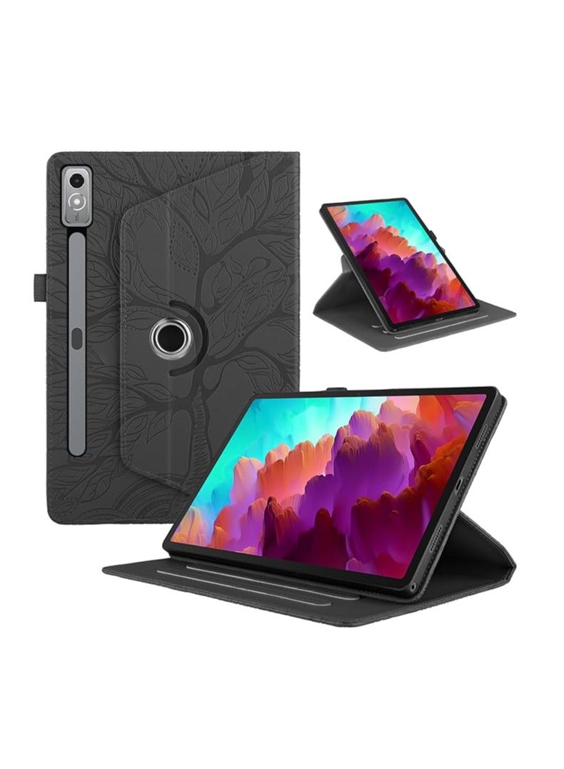 عام غطاء دوار 360 درجة لجهاز Lenovo Tab P12 بحجم 12.7 بوصة، طراز 2023، مع حامل للقلم، غطاء فوليو Lenovo Tab P12 - شجرة الحياة - Image 1