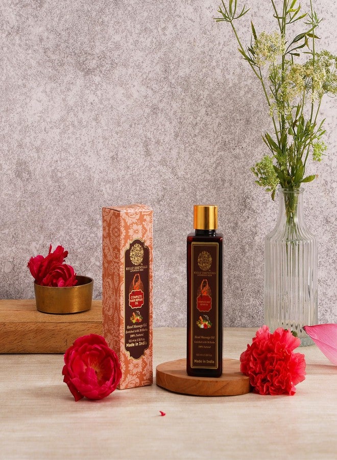 RYLLZ ESSENTIALS Complete Hair Repair Oil | With Redensyl, Rosemary, Bhingraj, Argan & Other 30 Precious Ayurvedic Herbs | Promotes Hair Growth, Reduces Hair Fall, Reduces Dandruff, Relieves Headache & Strengthens Hair Roots | 100 Ml - Image 2