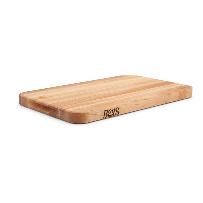 CHOPNSLICE SERIES MAPLE CUTTING BOARD WEASED CORNERS 125 THICK BUTCHER BLOCK WOODEN REVERSIBLE KITCHEN PREP CHOPPING SLAB WEDGE GRAIN CONSTRUCTION 18 X 12