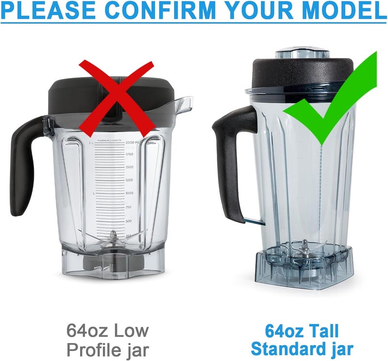 Swess Lid Plug Replacement for Mixer 64 oz Container Blender Accessories fits Drink Machine 2 Speed and Xl High Profile 64 oz Container - Image 2