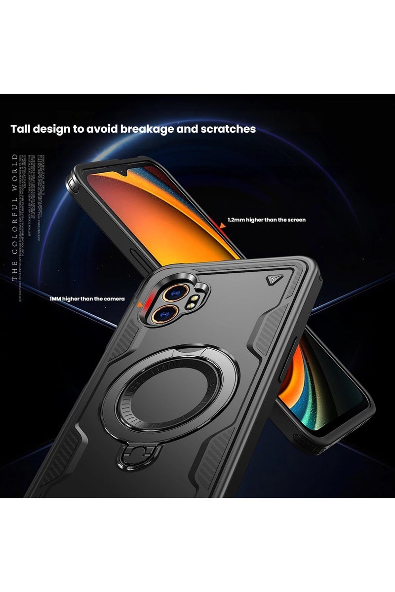 عام "حافظة سامسونج جالكسي XCover7 Pro 2025 - مقاومة للصدمات مع حامل معدني دوار 360°، مصممة خصيصًا لهاتف XCover7 Pro" - Image 2