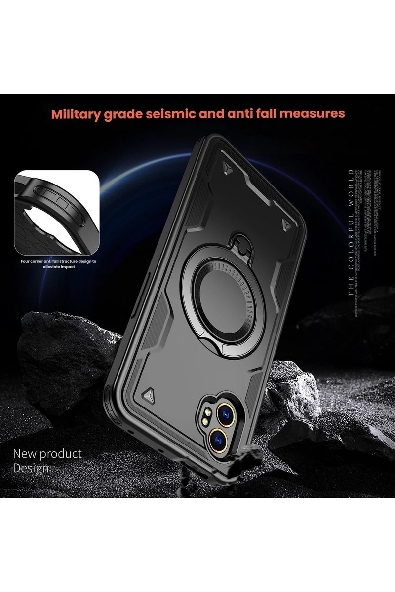 عام "حافظة سامسونج جالكسي XCover7 Pro 2025 - مقاومة للصدمات مع حامل معدني دوار 360°، مصممة خصيصًا لهاتف XCover7 Pro" - Image 3