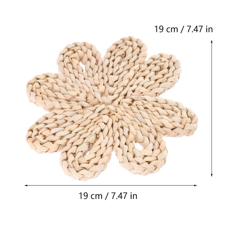 سلة حائط على الطراز البوهيمي العتيق، ديكور يدوي من الحشائش، فن حائطي - Image 3
