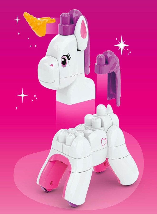 MEGA BLOKS Toddler Block Toys Set, 3 in 1 Build & Enchant Unicorn with 26 Pieces, Puppy and Pegasus Rebuild, Kids Ages 3+ Years - Image 5