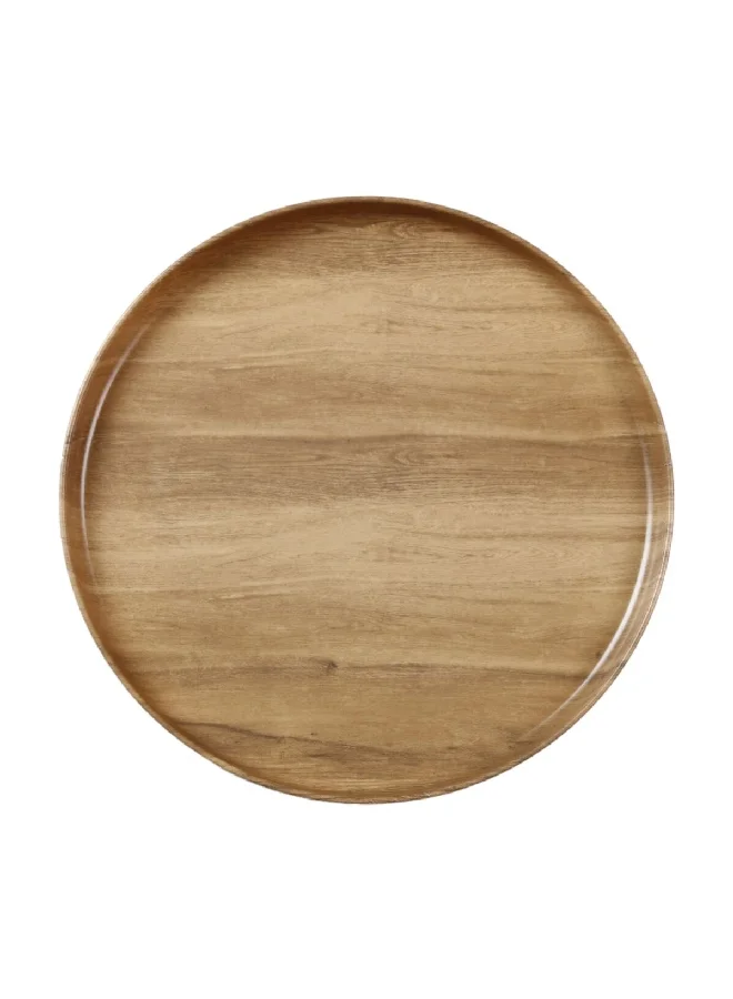 Felli Modern and Elegant Design Melamine Round Dinner Plate Brown 25.4 x 2cm Y1K120125-PK044