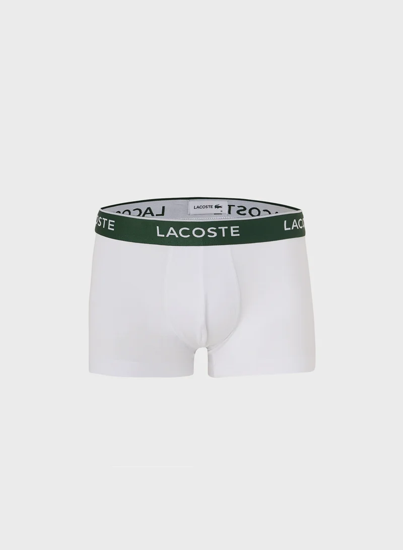 LACOSTE 3-Pack Stretch Core Essential Trunks