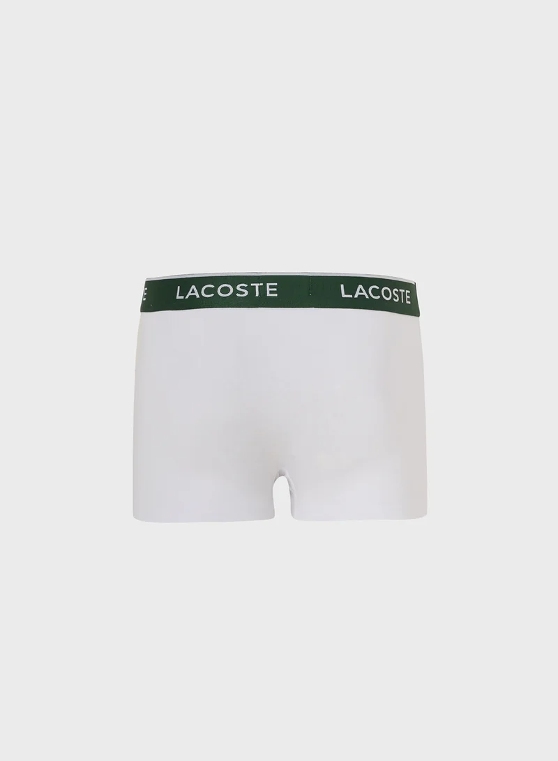 LACOSTE 3-Pack Stretch Core Essential Trunks