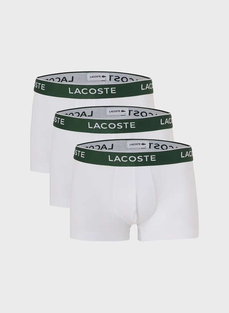 LACOSTE 3-Pack Stretch Core Essential Trunks