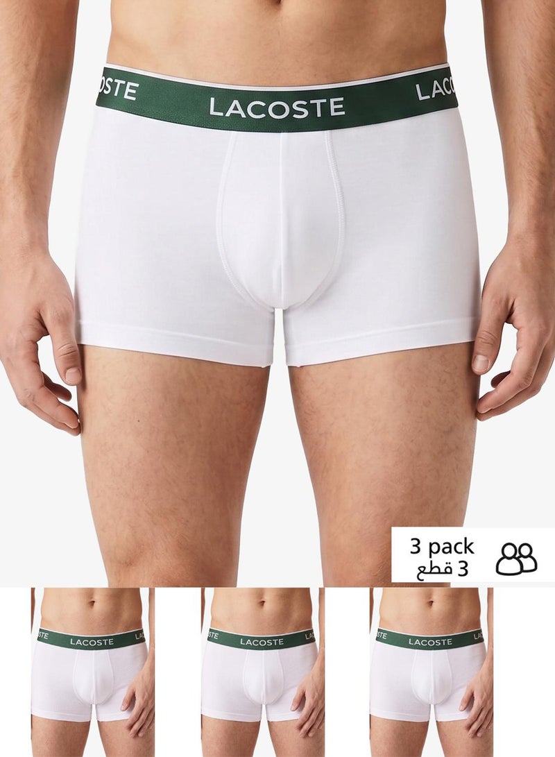 LACOSTE 3-Pack Stretch Core Essential Trunks - Image 1