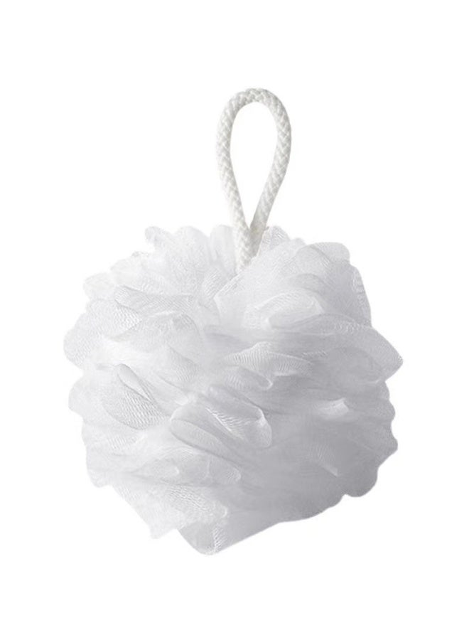 حمام دش اسفنجة Loofah, عالية الكثافة شبكة Pouf حمام الكرة, إعادة تدوير اسفنجة دش مع حلقة معلقة, كبيرة للغنية الرغوة, أبيض,50g - Image 2