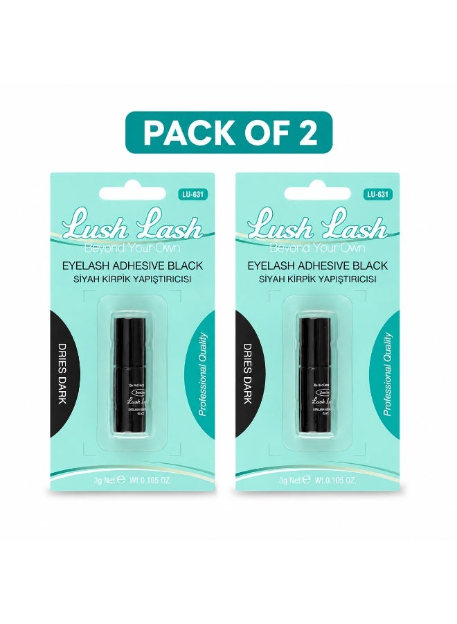 لوش لاش REP LUSH LASH LU-631 لاصق رموش أسود 3GR (عبوة من ٢)