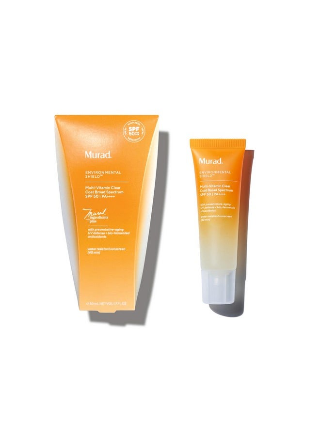 Murad - Multivitamin Clear Coat Sunscreen Spf 50 Antioxidantrich Broadspectrum Spf With Vitamins Cf Biofermented Clary Sage & Chia Seed Clear And Noncomedogenic For All Skin Types 1.7 Fl Oz - Image 1