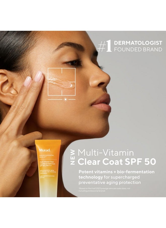 Murad - Multivitamin Clear Coat Sunscreen Spf 50 Antioxidantrich Broadspectrum Spf With Vitamins Cf Biofermented Clary Sage & Chia Seed Clear And Noncomedogenic For All Skin Types 1.7 Fl Oz - Image 1