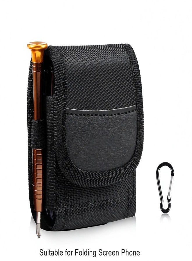 HAWEEL Multifunctional Cell Phone Pouch Waterproof Nylon Belt Holster Case with Card Slot Mobile Phone Waist Bag Compatible with Most Smartphones - Image 1