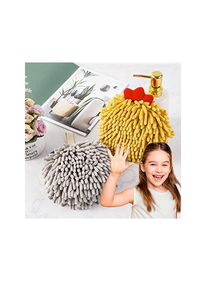 Zaboon Cute Kids Hand Towels With Hanging Loop, Microfiber Plush Absorbent Toddler Hand Hand Towels For Bathroom Kitchen(4Pack) - Image 2