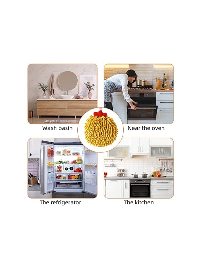 Zaboon Cute Kids Hand Towels With Hanging Loop, Microfiber Plush Absorbent Toddler Hand Hand Towels For Bathroom Kitchen(4Pack) - Image 4