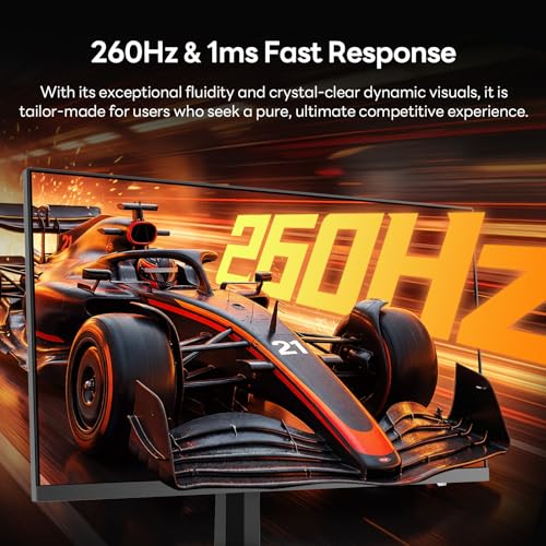 KOORUI 27 inch QHD Gaming Monitor 260hz/240hz, 1440p,HDR400,Fast IPS,2560X1440, 1ms, VESA Mountable, Adaptive Sync, HDMI & DP, 120% sRGB, Eye-Cared, G2721X - Image 5