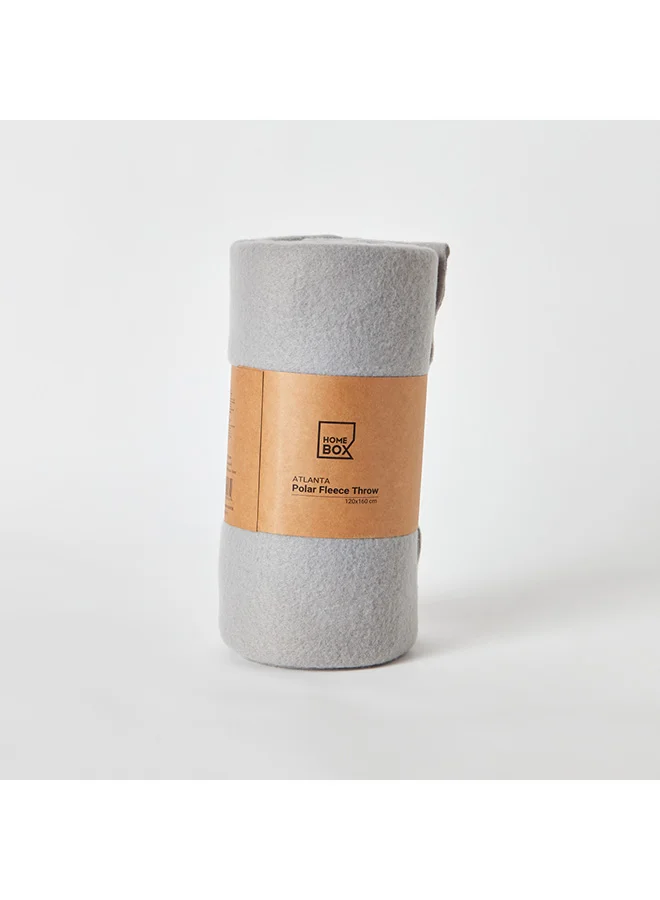 Home Box Atlanta Solid Recycled Polar Fleece Throw 160x120 cm