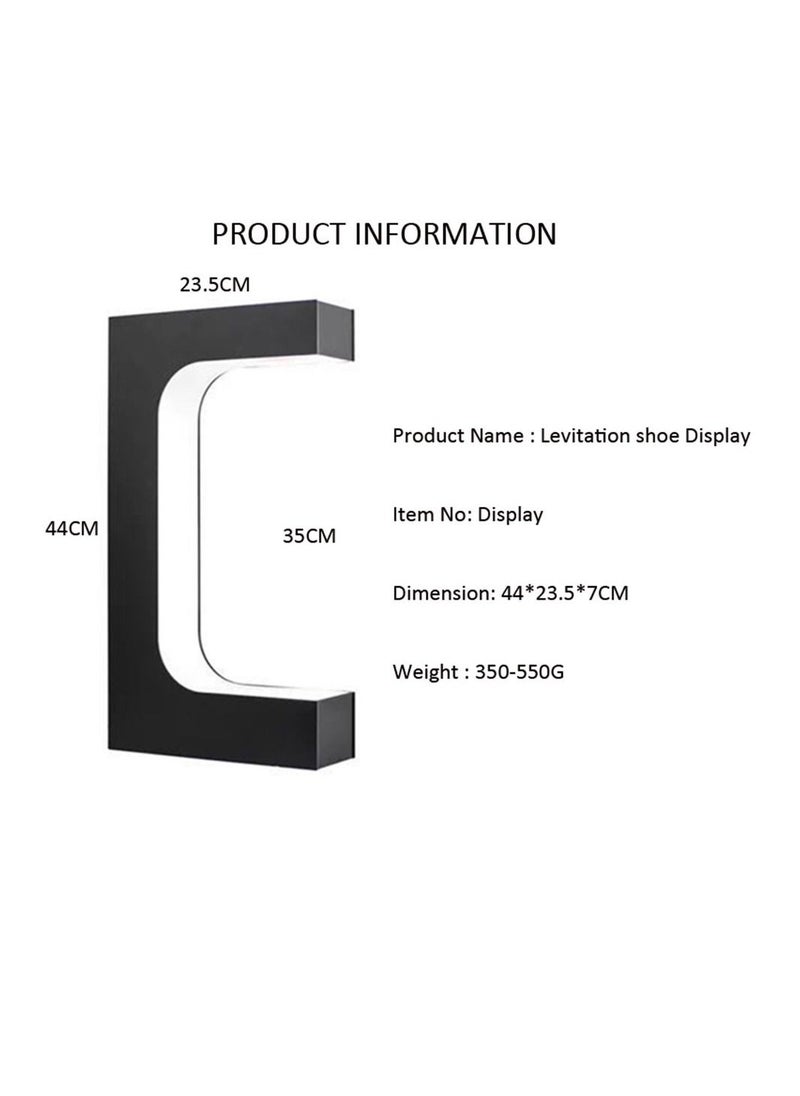 Generic - LED Floating Shoe Rack 360 Degree Auto Rotate Display Stand Shoes Shop Sample Showcase Shoes Rack Sneaker Storage with remote - Image 1
