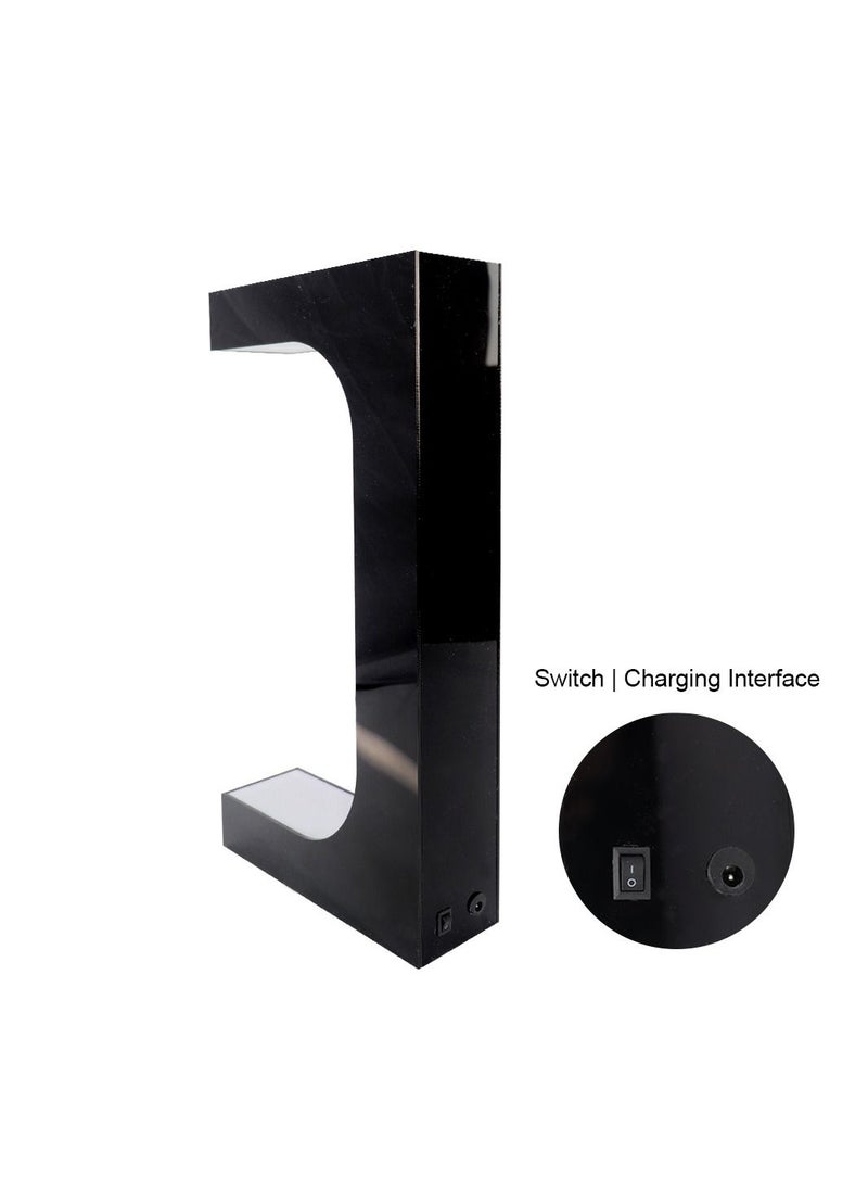 Generic - LED Floating Shoe Rack 360 Degree Auto Rotate Display Stand Shoes Shop Sample Showcase Shoes Rack Sneaker Storage with remote - Image 1