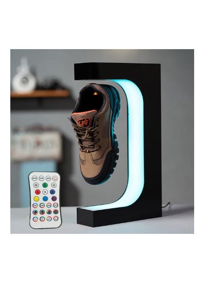 Generic - LED Floating Shoe Rack 360 Degree Auto Rotate Display Stand Shoes Shop Sample Showcase Shoes Rack Sneaker Storage with remote - Image 1