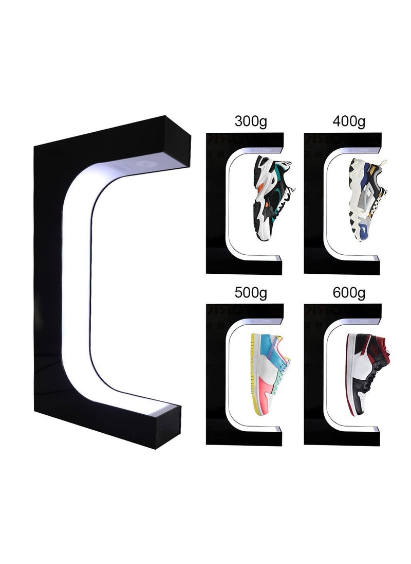 Generic - LED Floating Shoe Rack 360 Degree Auto Rotate Display Stand Shoes Shop Sample Showcase Shoes Rack Sneaker Storage with remote - Image 1