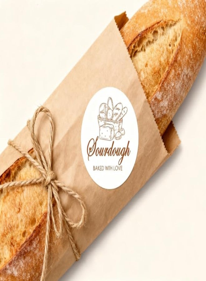 Topabel Sourdough Bread Supplies Sourdough Sticker 2 Inch Baked with Loved Stickers for Baked Good Packaging,500 Pcs Per Roll - Image 5
