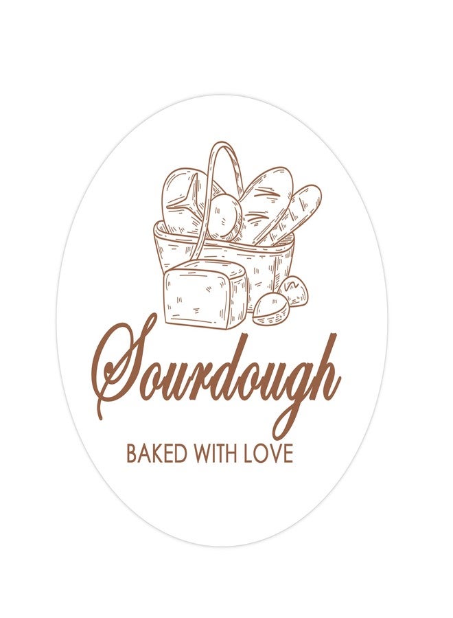 Topabel Sourdough Bread Supplies Sourdough Sticker 2 Inch Baked with Loved Stickers for Baked Good Packaging,500 Pcs Per Roll - Image 4