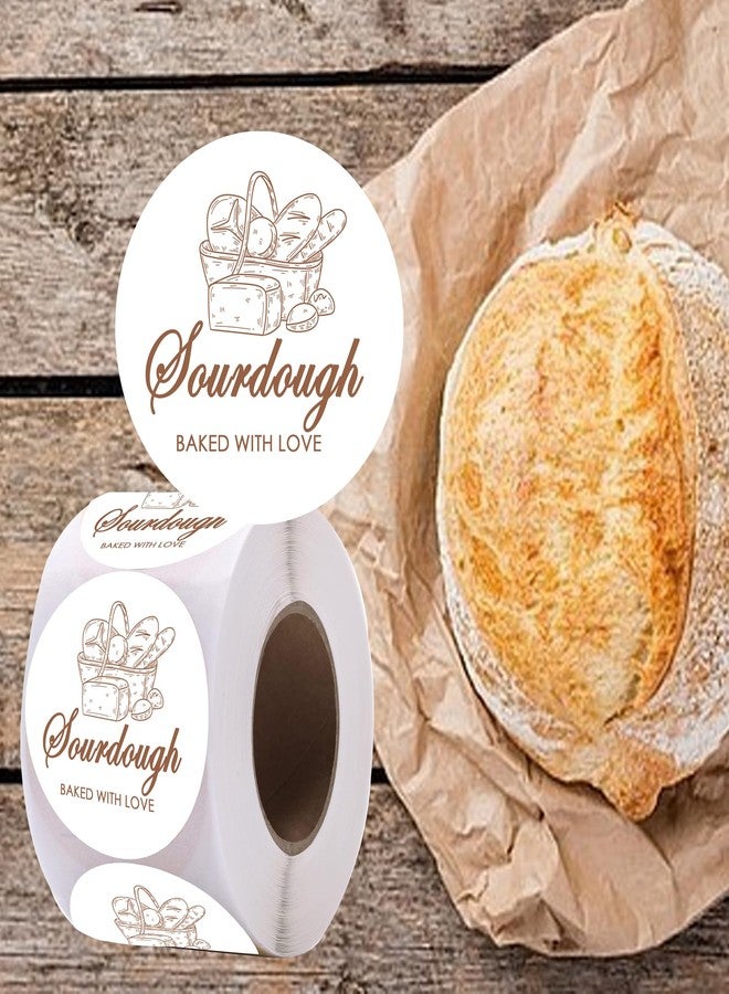 Topabel Sourdough Bread Supplies Sourdough Sticker 2 Inch Baked with Loved Stickers for Baked Good Packaging,500 Pcs Per Roll - Image 3