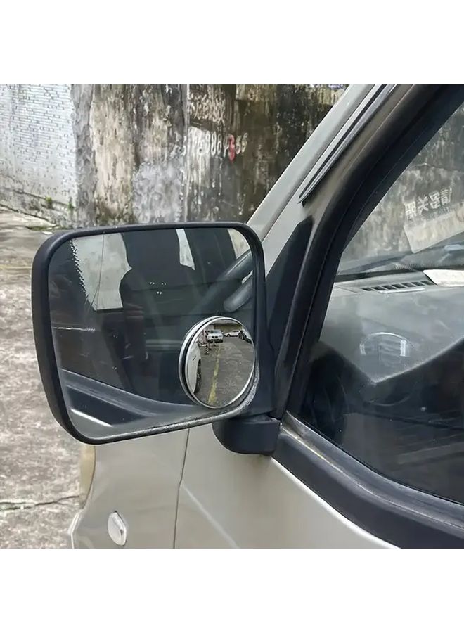 50mm HD Car Mounted Thin Convex Wide Angle Blind Spot Mirror Universal Glass Parking Aid Compact Design Highdefinition Reflection Scratchresistant Surface - Image 3