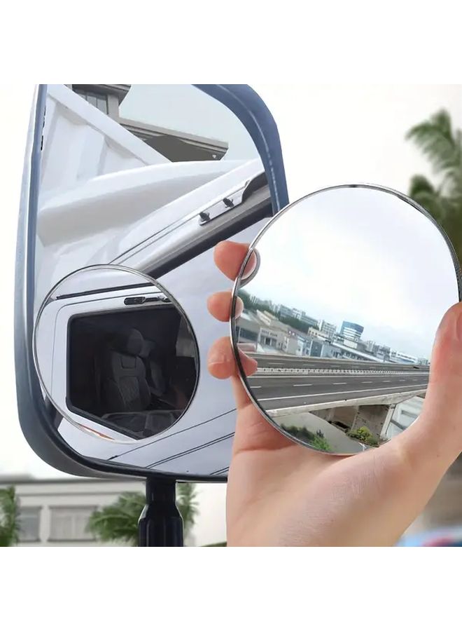 50mm HD Car Mounted Thin Convex Wide Angle Blind Spot Mirror Universal Glass Parking Aid Compact Design Highdefinition Reflection Scratchresistant Surface - Image 1
