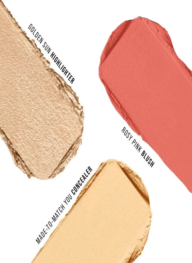 Staze 9to9 Triple Treat Stacked Face Palette 01 Main Character | Blush, Concealer & Highlighter | 3-in-1 Makeup Kit for All Skin Types, Travel-Friendly - Image 3