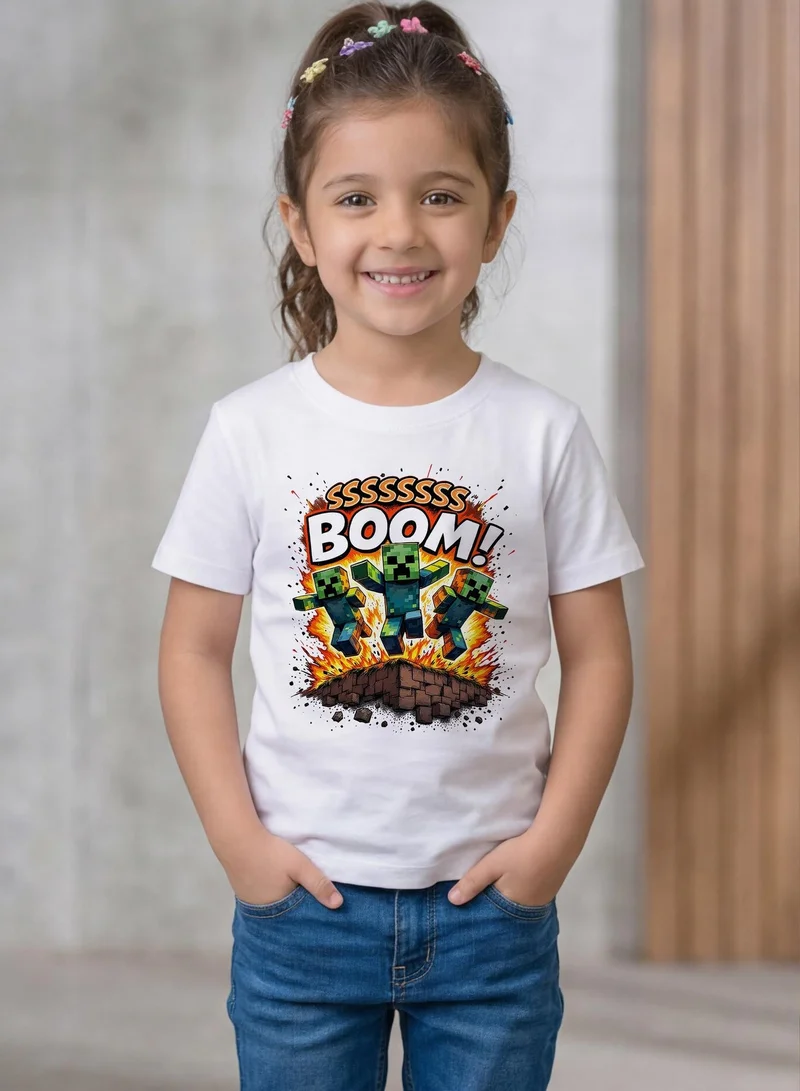 فنكار تيشيرت أطفال فنكار – تصميم جرافيك بيكسل مستوحى من ألعاب الفيديو