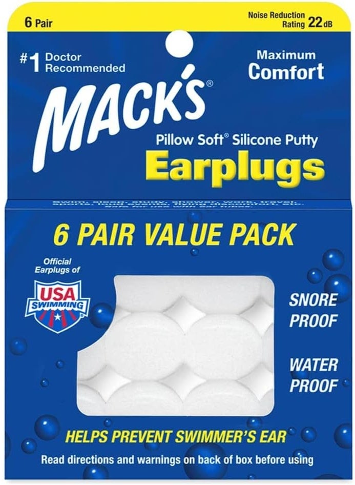 Mack's Pillow Soft Silicone Earplugs Value Pack, 6 Count