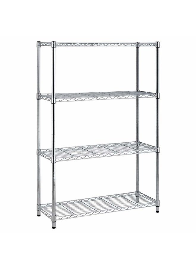 BestOffice Adjustable Wire Shelving Storage Shelves Heavy Duty Shelving Unit for Small Places Kitchen Garage (Chrome, 36×14×54) - Image 1