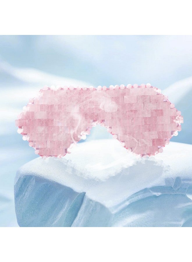 gemshan Quartz Eye Mask, Rose Jade Eye Mask Natural Crystal Sleep Mask, Eliminate Wrinkles Puffiness Headache and Migraine Relief Mask (#2-rose quartz) - Image 5