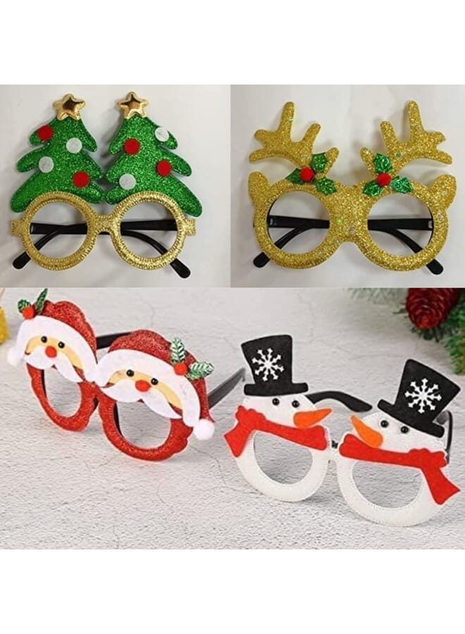 Party Propz Christmas Glitter Party Glasses Set Of 4 - Image 1