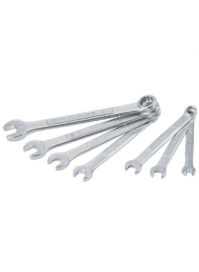 كرافتس مان مجموعة مفاتيح متداولة من 7 قطع، مصنوعة من فولاذ عالي الجودة ومقاوم للصدأ، بنظام النقاط الـ 12 بالوحدات القياسية الامريكية باللون الفضي 11.38 × 19.88 × 4.75 سم 2392413 - Image 3