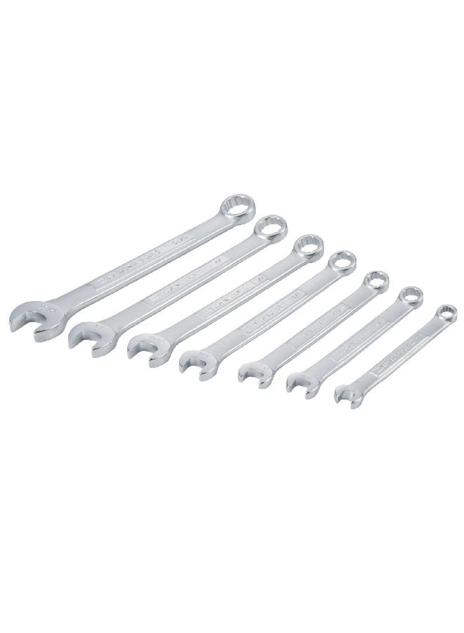 كرافتس مان مجموعة مفاتيح متداولة من 7 قطع، مصنوعة من فولاذ عالي الجودة ومقاوم للصدأ، بنظام النقاط الـ 12 بالوحدات القياسية الامريكية باللون الفضي 11.38 × 19.88 × 4.75 سم 2392413 - Image 2