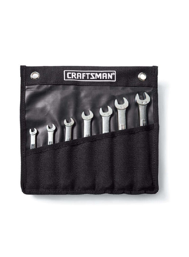 كرافتس مان مجموعة مفاتيح متداولة من 7 قطع، مصنوعة من فولاذ عالي الجودة ومقاوم للصدأ، بنظام النقاط الـ 12 بالوحدات القياسية الامريكية باللون الفضي 11.38 × 19.88 × 4.75 سم 2392413 - Image 4