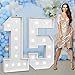 imprsv Marquee Numbers Large 15thBirthday Decorations 4ft Light Up Number Party Decor 15 Year Old Girl And Boy Birthday Decoration Quinceanera Backdrop Anniversary Cardboard Big Balloon Frame Number 15 - Image 3