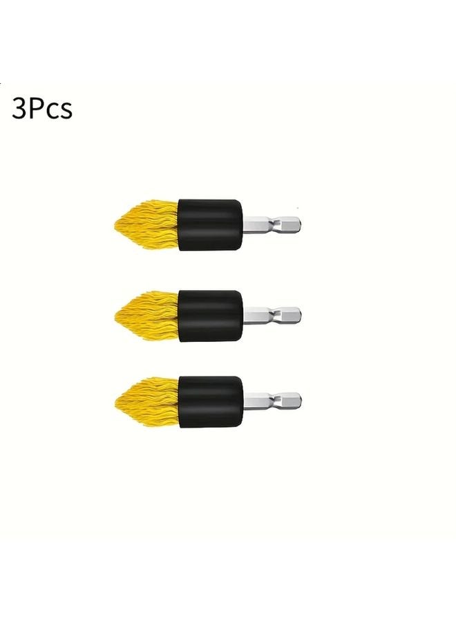 3pcs Drill Brush Attachment Set Multipurpose Drill Brush for Bathroom Kitchen Car - Image 1
