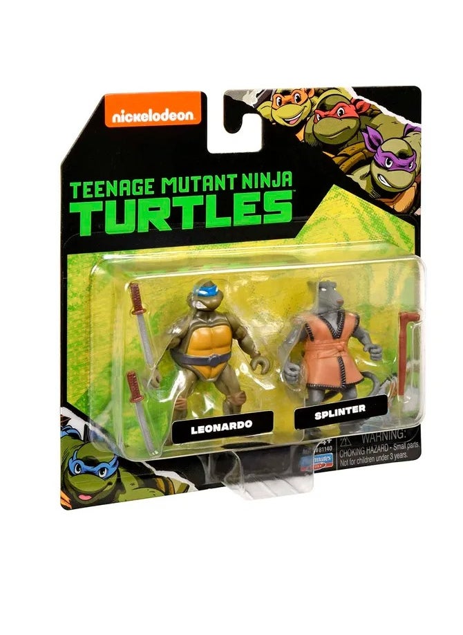 Teenage Mutant Ninja Turtles - سلاحف النينجا المراهقين: ليوناردو وسبلينتر تمثال مصغر عبوة 2 - Image 1