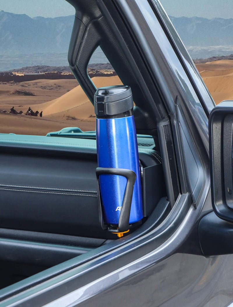 Savadicar Door Cup Holder Compatible with Jeep Wrangler (JL) & Gladiator (JT) 2018-2025, Fit Standard Bottles 2.2 to 3.1 Inch, Extension Accessories for Jeep, Right Side, Black - Image 2