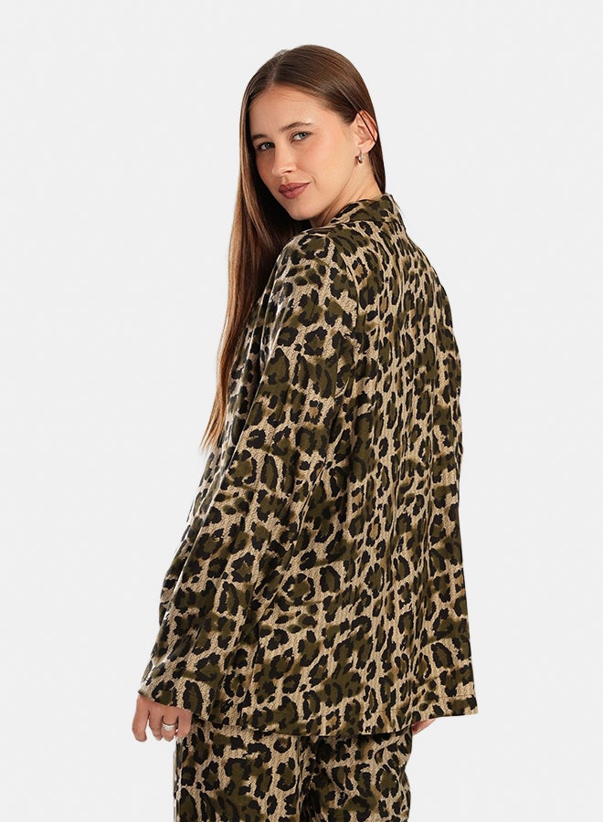 Clue All Over Animal Print Blazer - Image 4